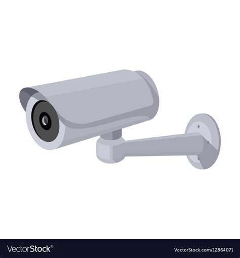 Security camera icon in cartoon style isolated on Vector Image