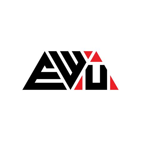 EWU triangle letter logo design with triangle shape. EWU triangle logo ...