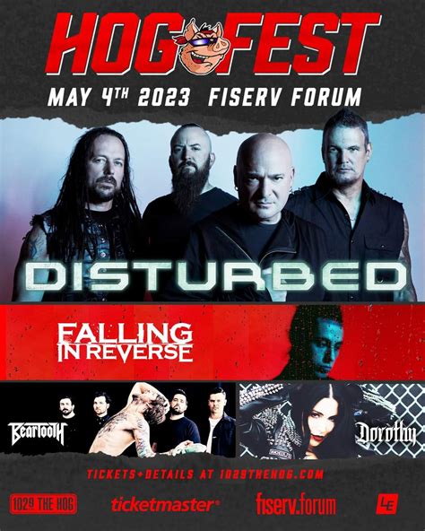 Disturbed, Falling In Reverse, Beartooth, & Dorothy Set For 2023 “Hog Fest” & “Twin City ...