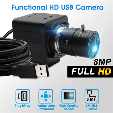 ELP 4K IMX415 PC Webcam USB2.0 Plug N Play High Definition 30fps Mini ...