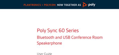 Poly Sync 60 Series User Guide ug en