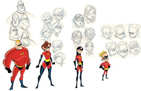 The Incredibles | Pixar character design, Character design sketches, Character design