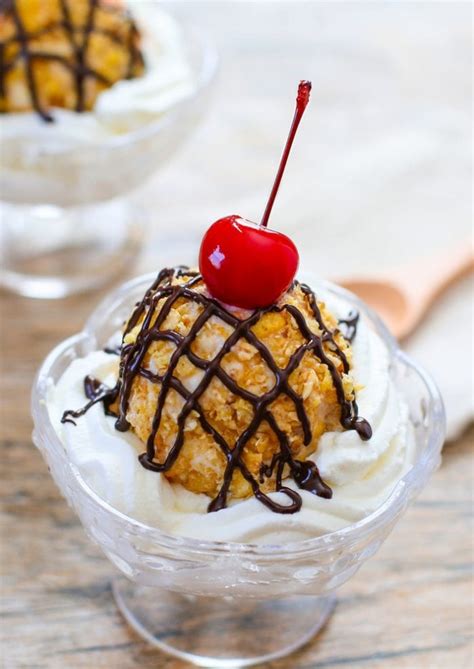 Mexican "Fried" Ice Cream - Kirbie's Cravings