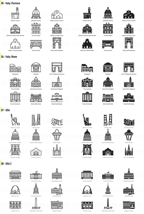 Landicons.com - Landmark Icon Sets on Behance