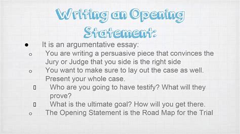 Writing an Opening Statement - YouTube