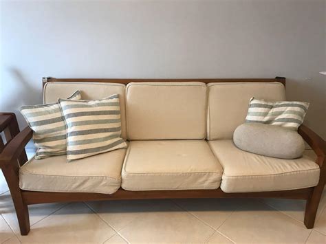 Scanteak Sofa (3 Seater & 2 Seater), Furniture & Home Living, Furniture, Sofas on Carousell