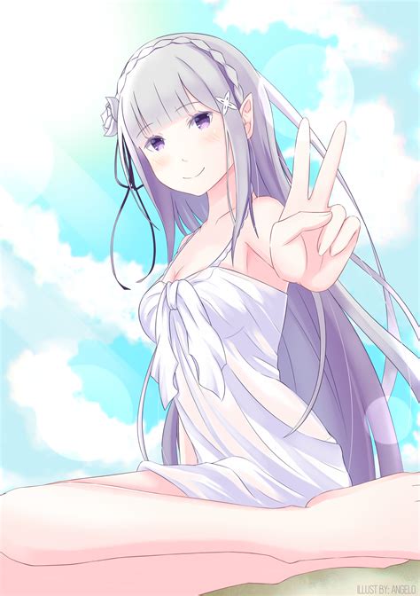 [OC] Emilia fan art :) : r/Re_Zero