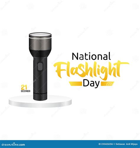 Vector Graphic of National Flashlight Day Stock Vector - Illustration of holiday, electric ...