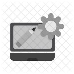 Laptop Development Icon - Download in Flat Style