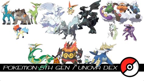 Pokemon 5th Gen / Unova Dex - YouTube