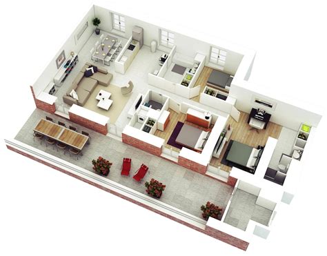 10 Amazing House Plans For 3 Bedroom Bungalow - ADC India