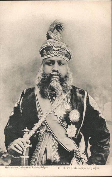 H.H. The Maharaja of Jaipur India Postcard