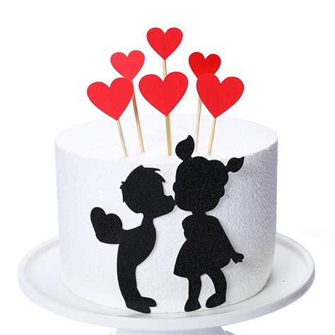 Dekoracje urodzinowe Chiński walentynki Dekoracje na tort miłości do M4R8 Kissing Birthday L7T9 ...