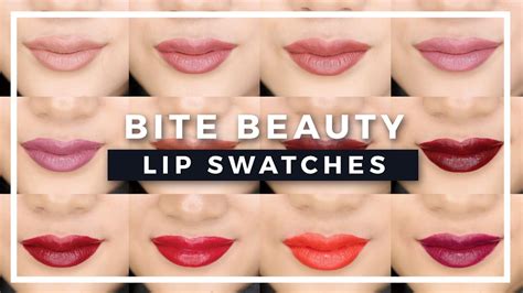 MY FAVE LIPSTICKS: Bite Beauty Lip Swatches & Review! - YouTube