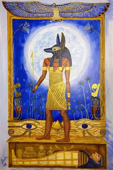 Anubis - Ancient Egypt Painting by AlmisfiTa Art | Saatchi Art