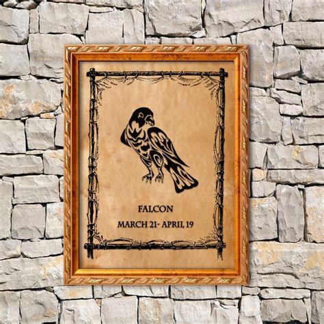 Falcon Totem Native American Wall Decor Spirit Animal - Etsy