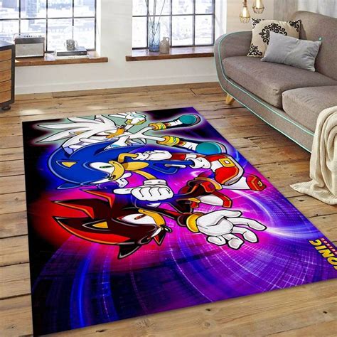 Sonic the hedgehog 2006 gaming area rug bedroom rug us décor in 2022 ...