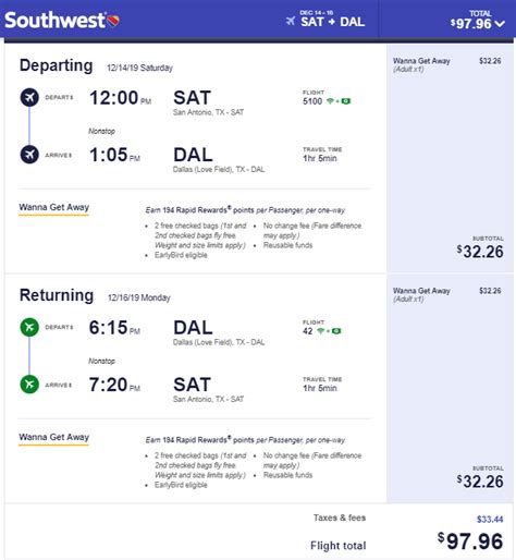 Nonstop Flights: San Antonio to/from Dallas $98 r/t - Southwest