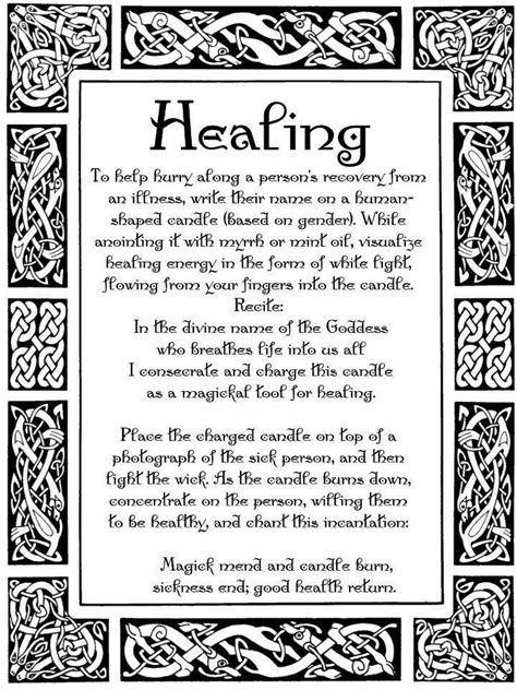 Healing | Healing spells, Book of shadows, Wiccan spells