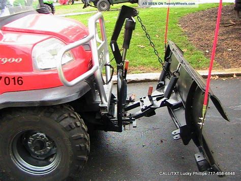 Kubota Rtv900 Diesel Utv Utility Vehicle 4x4 Snow Plow Power Dump 1718hrs