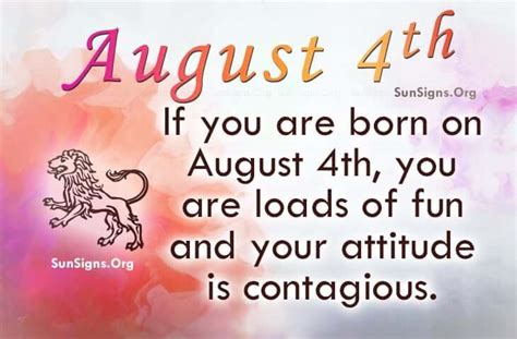 August 4 Famous Birthdays - SunSigns.Org