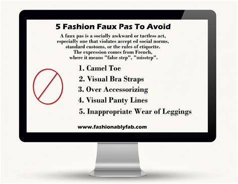 Fashionably Fabulous: 5 Common Fashion Faux Pas