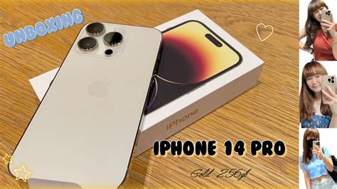 [Unboxing📦] iPhone 14 Pro 256GB Gold💛 + SET UP [4K] - YouTube