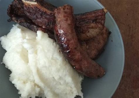 Recipe: Yummy Pap and Shisanyama meat ~ a cooking pan