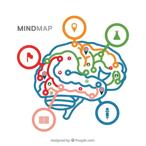 Free Vector | Modern diagram with colorful brain