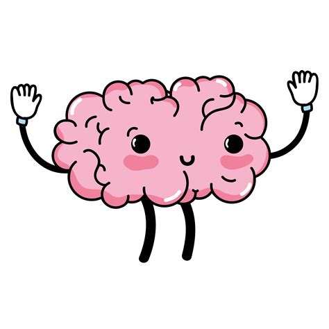 kawaii cute happy brain with arms and legs 658977 Vector Art at Vecteezy