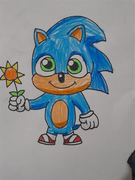 My drawing of Baby Sonic | Fandom