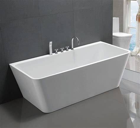 1016 -1500 V-Shape Back to Wall Freestanding Bath | Free standing bath, Bath design, Bathroom design