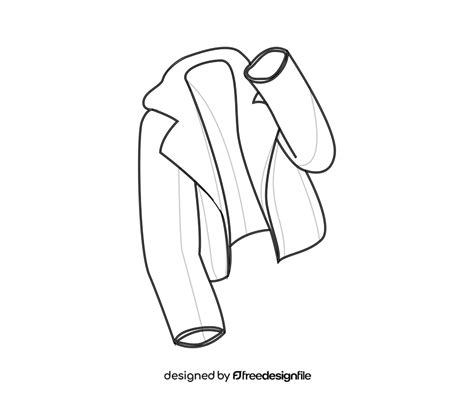 Jacket black and white clipart free download