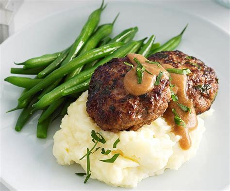 You can't go past these classic beef rissoles with a pile of buttery ...