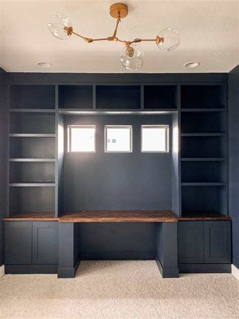 DIY Office Built-ins | Office built ins, Home office design, Built in desk