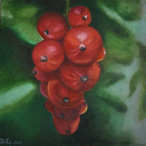 Red currant Painting by Nataliia Salamin | Saatchi Art