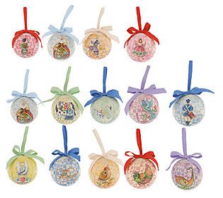 Jim Shore 12 Days of Christmas Set of 14 Hanging Ornaments — QVC.com