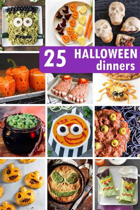 25 HALLOWEEN DINNER IDEAS for kids or your Halloween party.