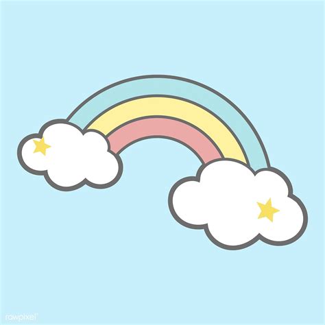 Rainbow on clouds magical vector | free image by rawpixel.com Fairy ...