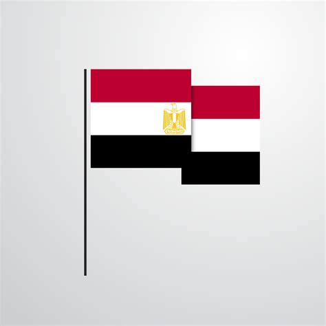 Egypt waving Flag design vector 14353755 Vector Art at Vecteezy