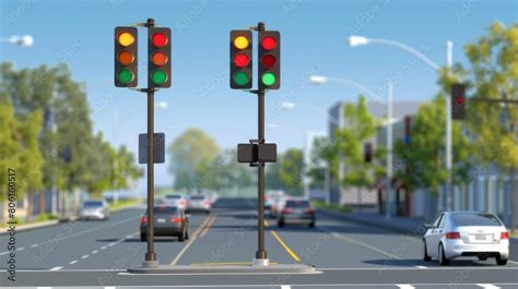 A traffic light sequence diagram, illustrating the order of signal changes for drivers ...