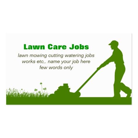 lawn care grass cutting business card | Zazzle