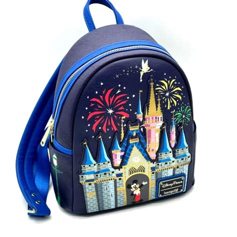 DISNEY PARK 2023 Mickey Cinderella Castle Fireworks Backpack Bag Loungefly NEW $99.99 - PicClick