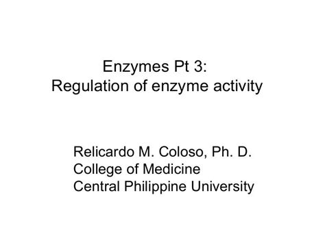 enzyme regulation