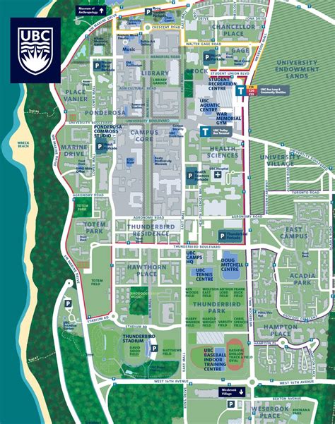 Ubc campus map - Ubc vancouver campus map (British Columbia - Canada)