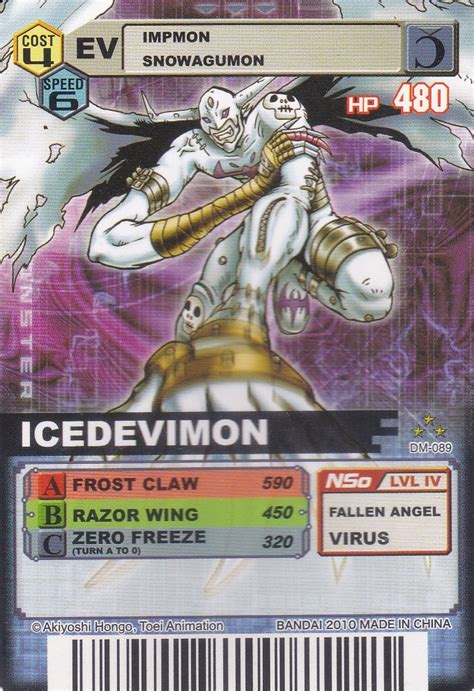 Digimon Digital Monster Card Game Alpha Card DM-089 Icedevimon - Arcade ...