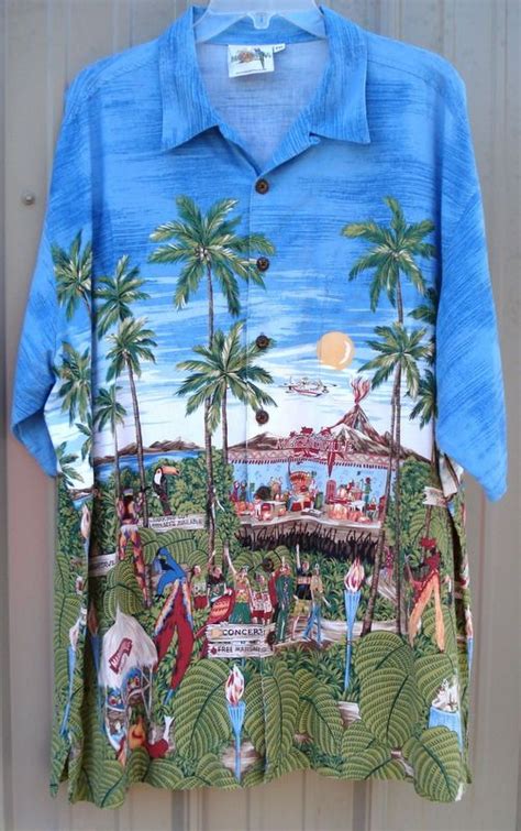 JIMMY BUFFETT MEN XXL 2X ARTSY MARGARITAVILLE ORLANDO HAWAIIAN CAMP S/S ...