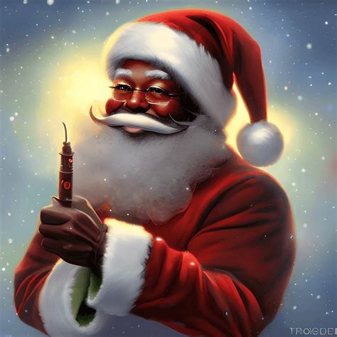 3D African American Santa Claus · Creative Fabrica