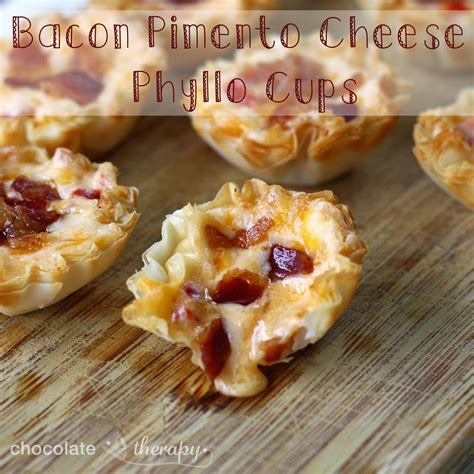 Chocolate Therapy: Bacon Pimento Cheese Phyllo Cups