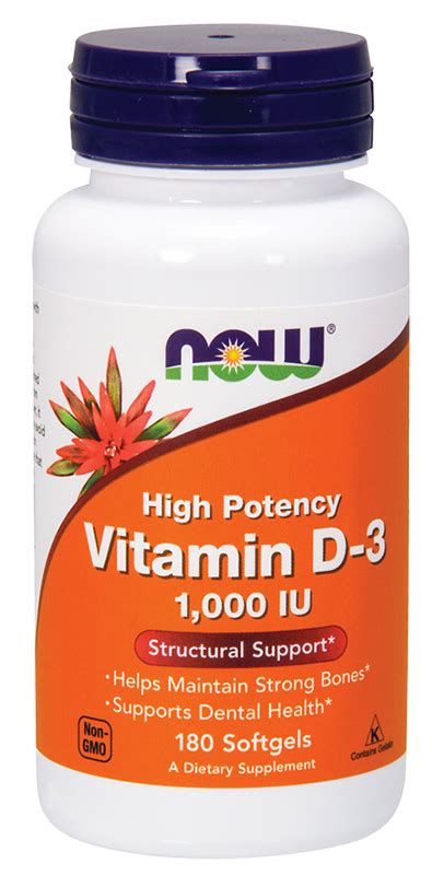 Now Vitamin D-3 1000Iu 180Softgels | Buy health products at Healthy U ...